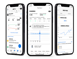 Screenshot of training program on smartphones